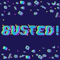 Vector busted pixel gltich