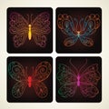 Vector butterflies Royalty Free Stock Photo