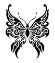 Vector Butterfly black tattoo design Royalty Free Stock Photo