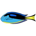 Vector Butterfly blue Fish