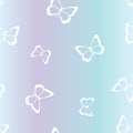 Vector butterfly cute repeat gradient, pattern design background Royalty Free Stock Photo