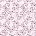Vector butterfly cute seamless pattern design background Royalty Free Stock Photo