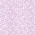 Vector butterfly cute seamless purple pattern design background Royalty Free Stock Photo