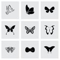 Vector butterfly icon set