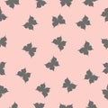 Vector butterfly on pink background seamless repeat pattern. Beautiful butterfly design Royalty Free Stock Photo