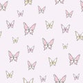 Vector butterfly seamless repeat pattern background Royalty Free Stock Photo