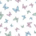 Vector butterfly seamless repeat pattern design background Royalty Free Stock Photo