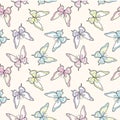 Vector butterfly seamless repeat pattern design background Royalty Free Stock Photo