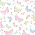 Vector butterfly seamless repeat pattern design Royalty Free Stock Photo