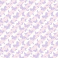 Vector butterfly seamless repeat pattern design, pastel purple and pink Royalty Free Stock Photo