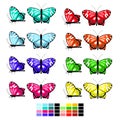 Vector butterfly set 1 Royalty Free Stock Photo