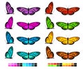 Vector butterfly set 2 Royalty Free Stock Photo