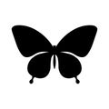 Vector butterfly silhouette, cute logo Royalty Free Stock Photo