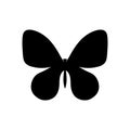 Vector butterfly silhouette, cute logo Royalty Free Stock Photo