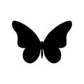 Vector butterfly silhouette, cute logo Royalty Free Stock Photo