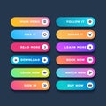Vector button set modern gradient style Royalty Free Stock Photo