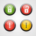 Vector buttons set