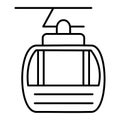 Vector Cable Car Outline Icon Design