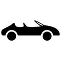 Vector Cabriolet Car Flat Icon Image