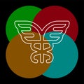 Vector caduceus symbol - healthcare