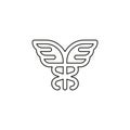 Vector caduceus symbol - healthcare