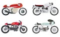Vector cafe racer style motorbikes Royalty Free Stock Photo
