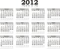 Vector calendar 2012