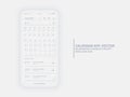 Vector Calendar App June 2021 UI UX Neumorphic Design Mockup