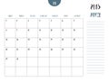 Vector of calendar 2018 april in simple clean table style wi