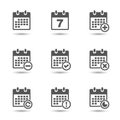 Vector calendar icons set