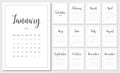 Vector Calendar Planner for 2024 Year. Set of 12 Months Royalty Free Stock Photo