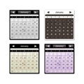 Vector calendar set Royalty Free Stock Photo