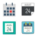 Vector calendar web icons office organizer business graphic paper plan appointment and pictogram reminder element for