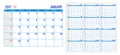 Vector of Calendar 2017 year , 12 month calendar with simple basi Royalty Free Stock Photo