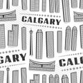 Vector Calgary Seamless Pattern Royalty Free Stock Photo