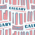 Vector Calgary Seamless Pattern Royalty Free Stock Photo