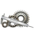 Vector Calipers with Bearings and Gearwheel