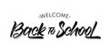 Vector calligraphic lettering composition of Welcome Back to School on white background Royalty Free Stock Photo