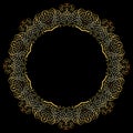Vector calligraphical round frame Royalty Free Stock Photo