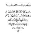 Vector Calligraphy Alphabet. Exclusive Letters. Decorative handwritten brush font for Wedding Monogram, Logo, Invitation Royalty Free Stock Photo