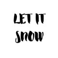 Let it snow poster or card.