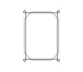 Vector calligraphy ornamental decorative frame isolated on white background