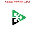 Vector Callisto Network CLO logo Royalty Free Stock Photo