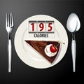 Vector of Calories in Black forest cake