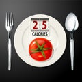 Vector of Calories in Tomato