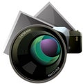 Vector camera and photos XXL icon Royalty Free Stock Photo