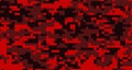 Vector camouflage military texture background soldier red pixel. EPS 10. Royalty Free Stock Photo