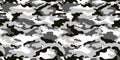 Vector camouflage pattern for clothing design. Black camouflage military pattern Royalty Free Stock Photo