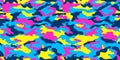 Vector camouflage pattern for clothing design. Pink camouflage military pattern Royalty Free Stock Photo