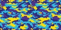 Vector camouflage pattern for clothing design. Trendy camouflage military pattern